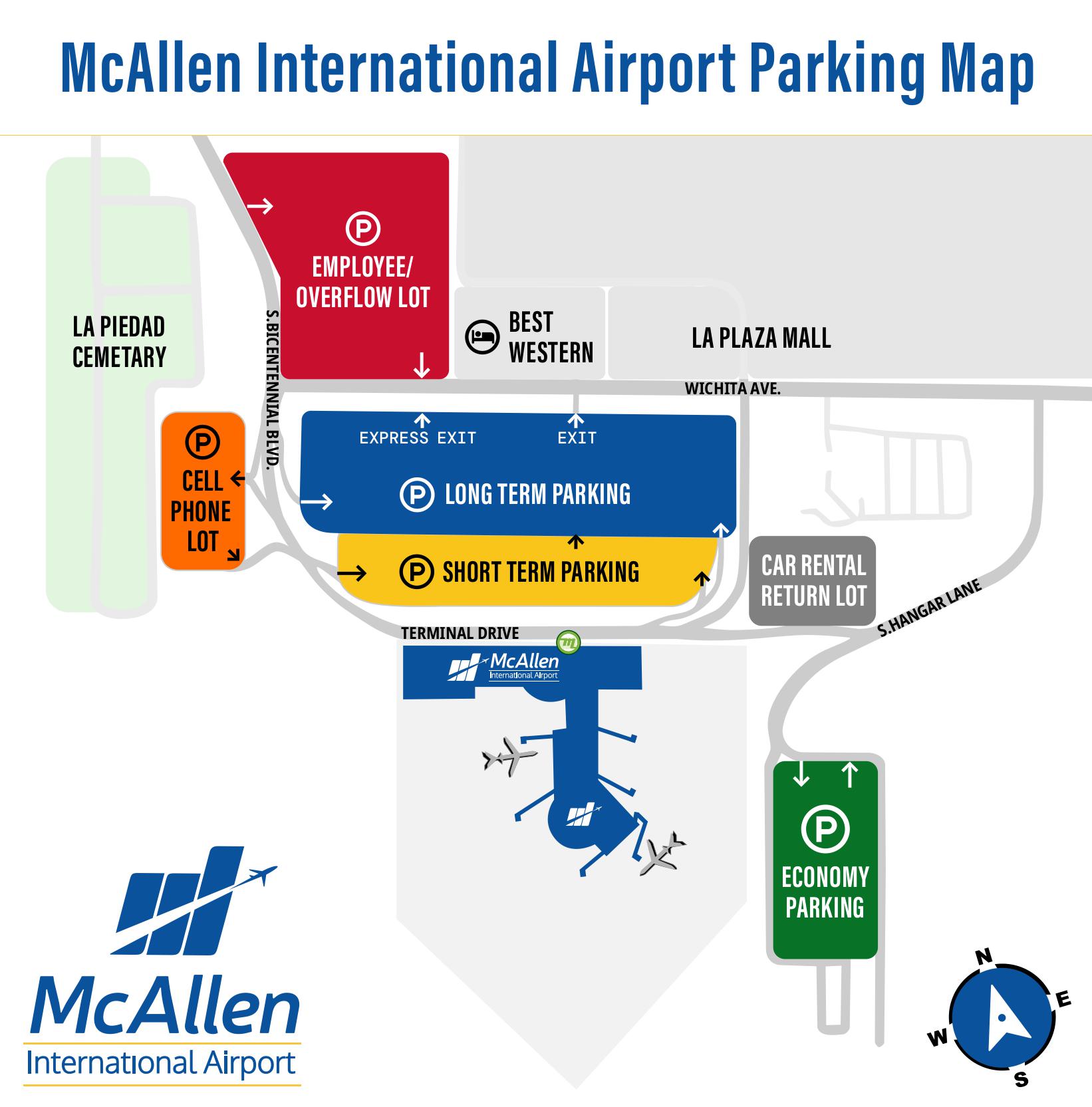 McAllen International Airport Parking Map